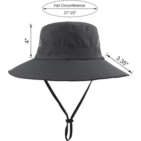 Womens Summer SunHat Wide Brim Outdoor UV Protection Hat Foldable PonytailBucket - Picture 5 of 7